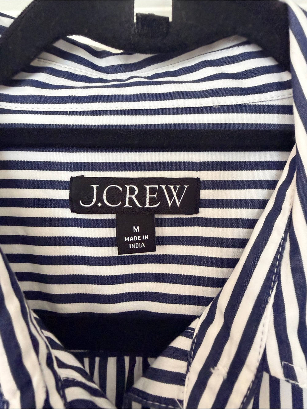J.Crew Striped Button-Front Maxi Dress with Ruffle Hem - Blue/White - Picture 6 of 6